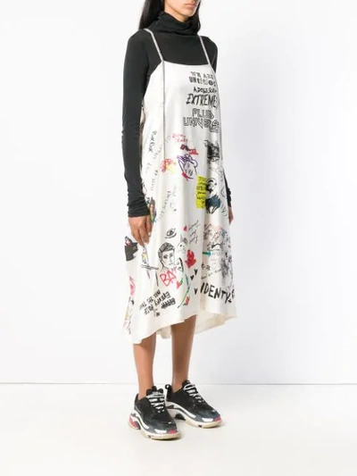 Shop Ambush Doodle Print Dress - White