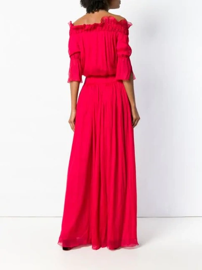 Shop Genny Off-shoulder Long Dress - Pink
