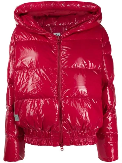 Shop Bacon Shiny Cloud Jacket In Red