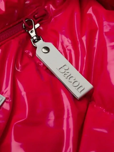 Shop Bacon Shiny Cloud Jacket In Red