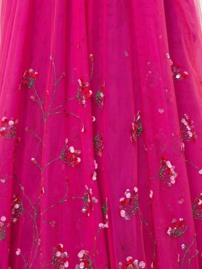 Shop Carolina Herrera Embellished Tulle Evening Dress - Pink