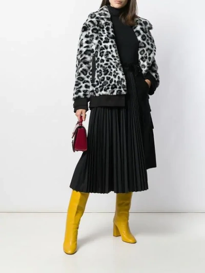 Shop Alberta Ferretti Leopard Print Jacket In Black