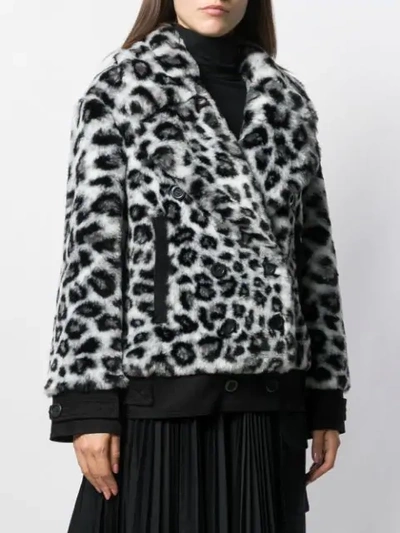 Shop Alberta Ferretti Leopard Print Jacket In Black