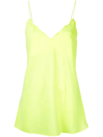 Shop Acler Aviel Scalloped Cami Top In Yellow