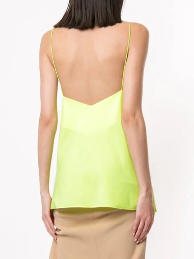 Shop Acler Aviel Scalloped Cami Top In Yellow