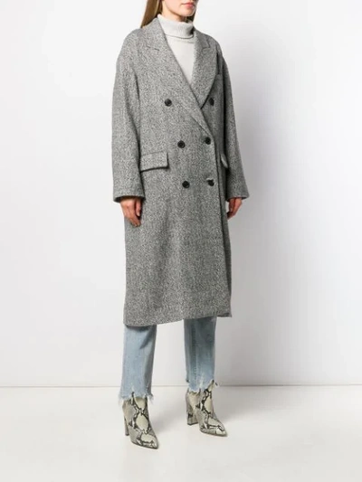 Shop Isabel Marant Étoile Doppelreihiger Mantel In 02gy  Grey 