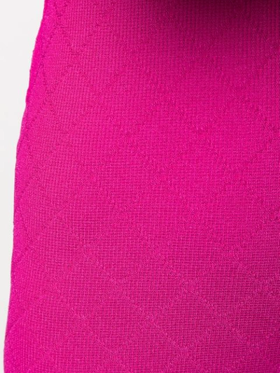 Shop Balmain Diamond Knit Dress In Pink