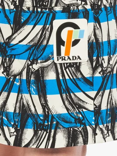 Shop Prada Cotton Poplin Skirt In Blue