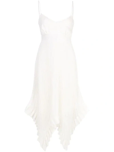 Shop Zimmermann Asymmetric Midi Dress In White