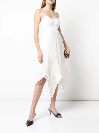 Shop Zimmermann Asymmetric Midi Dress In White