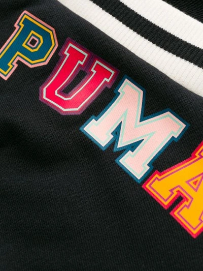 Shop Puma V-neck Sweatshirt In Black