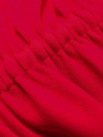 Shop Valentino Scarf Detail Midi Dress In Red