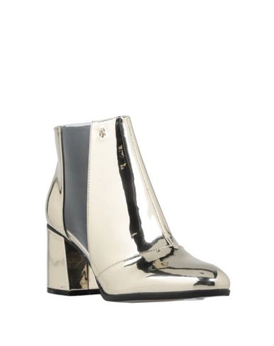 Shop Armani Exchange Ankle Boot In Platinum