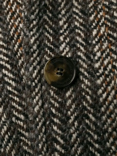 Shop Stella Mccartney Chevron Knitted Cape In 1000 Black