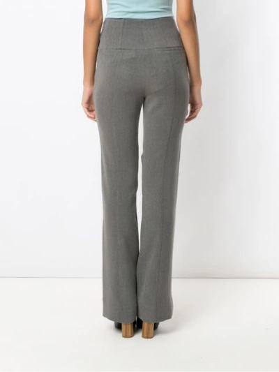 Shop Alcaçuz Camila Flared Trousers - Grey