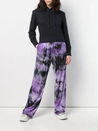 Shop Mm6 Maison Margiela Tie Dye Jogging Trousers In Purple