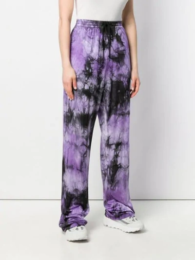 Shop Mm6 Maison Margiela Tie Dye Jogging Trousers In Purple