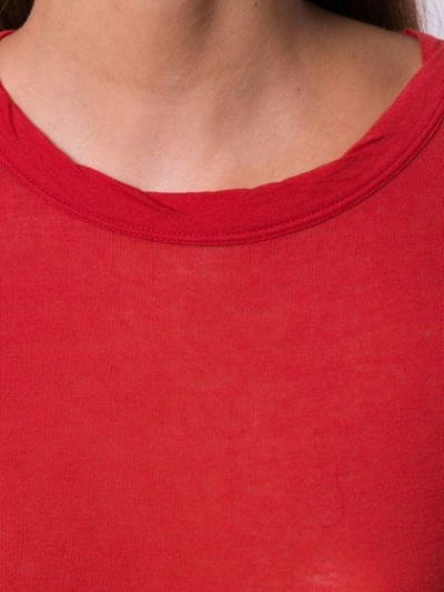 Shop Rick Owens Sheer T-shirt In Red