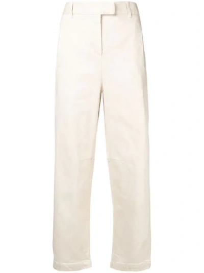 Shop Brag-wette Classic Cropped Trousers - Neutrals