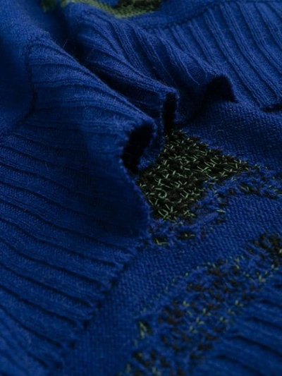 Shop Just Cavalli Knitted Cardi In Blue