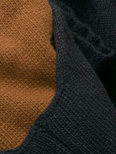 Shop Eudon Choi Colourblock Knit Jumper In Brown