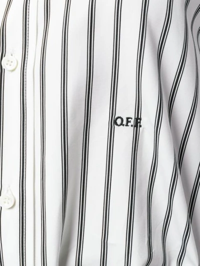 Shop Off-white Embroidered Logo Shirt