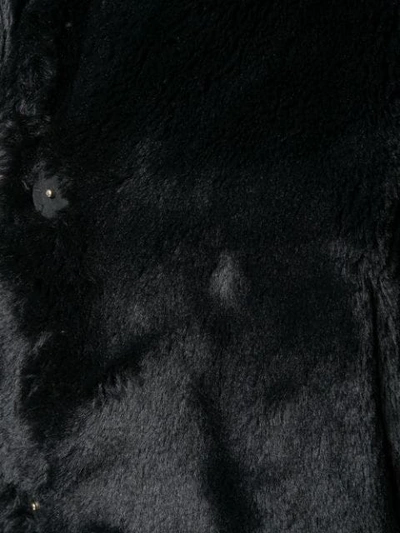 Shop Herno Faux-fur Midi Coat - Black