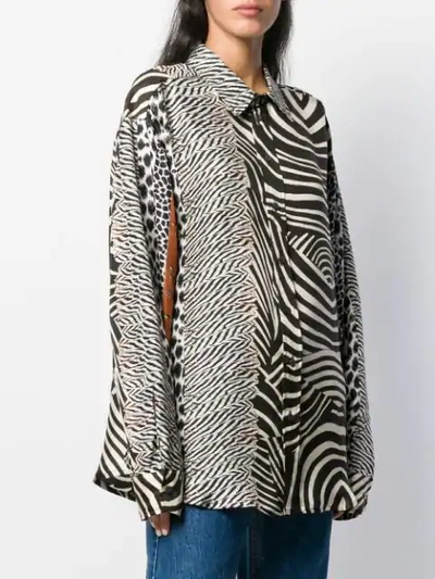 Shop Pierre-louis Mascia Animal Print Shirt In Black