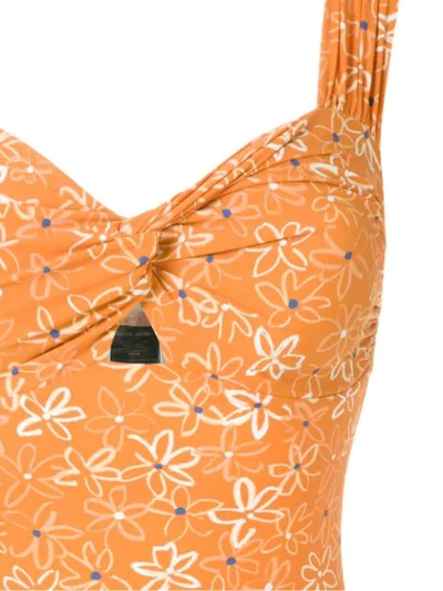 Shop Clube Bossa Margareta Printed Swimsuit In Orange