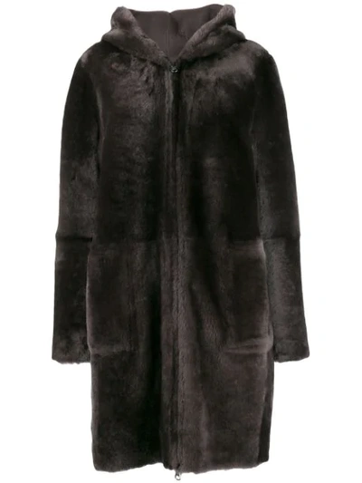 ARMA WASSON REVERSIBLE SHEARLING COAT - 棕色