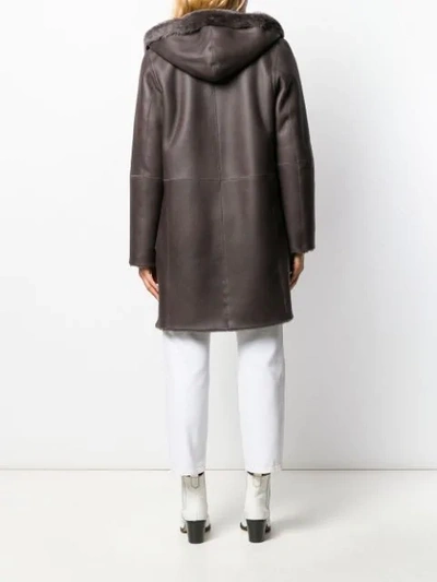 Shop Arma Wasson Reversible Shearling Coat In Brown