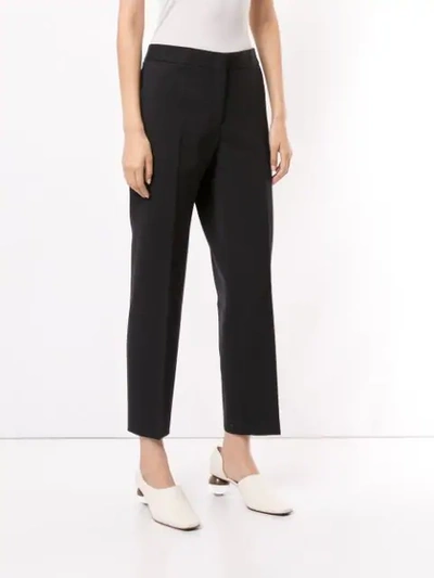 Shop Jil Sander Straight Tailored Trousers In Black