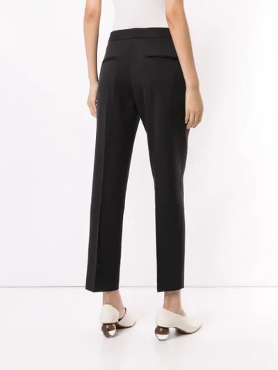 Shop Jil Sander Straight Tailored Trousers In Black