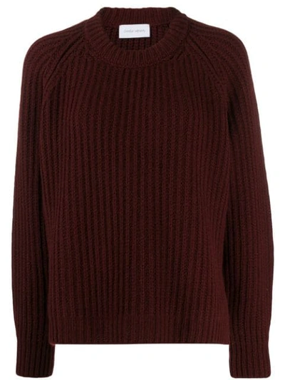 Shop Christian Wijnants Oversized Rib Knit Jumper In Red