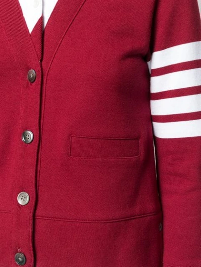 Shop Thom Browne Hemdkleid Mit Cardigan In Red