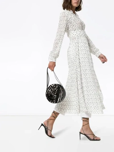 Shop Rotate Birger Christensen Polka Dot Print Midi Dress In White