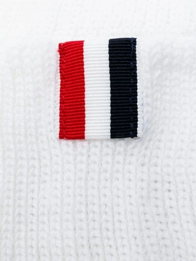 Shop Thom Browne Striped Socks In White