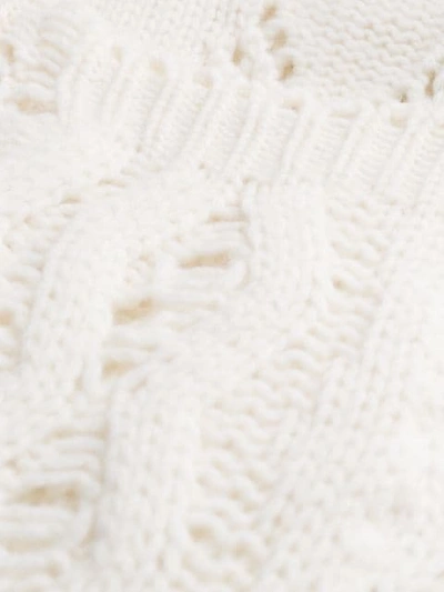 Shop Amiri Crochet Detail Cardigan In White