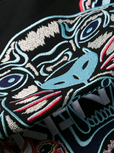 Shop Kenzo Embroidered Tiger Sweatshirt In Black