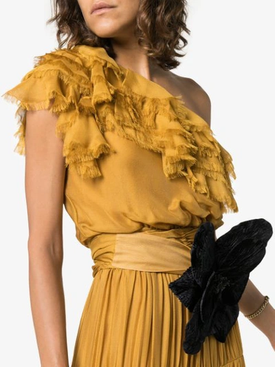 Shop Johanna Ortiz Silk Day Dream Maxi Dress - Yellow