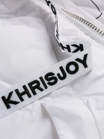 Shop Khrisjoy Cropped Puffer Jacket In White