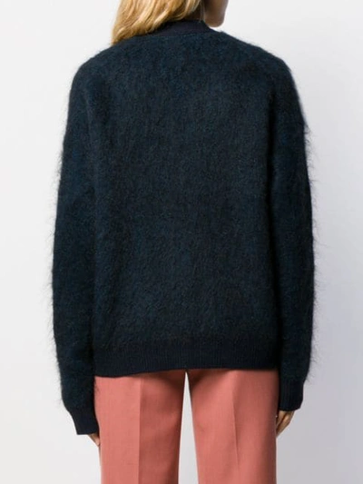 Shop Acne Studios Rives Mohair Cardigan In Blue