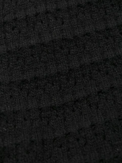 Shop Diesel Black Gold Layered Knitted Jumper In Black