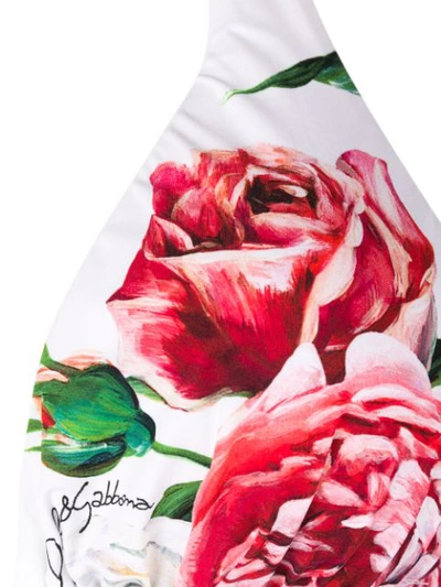 Shop Dolce & Gabbana Rose Print Bikini - White