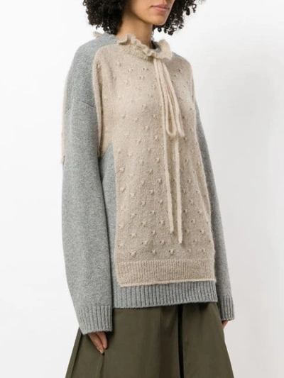 Shop Jw Anderson Trompe L'oeil Knit Jumper In Brown