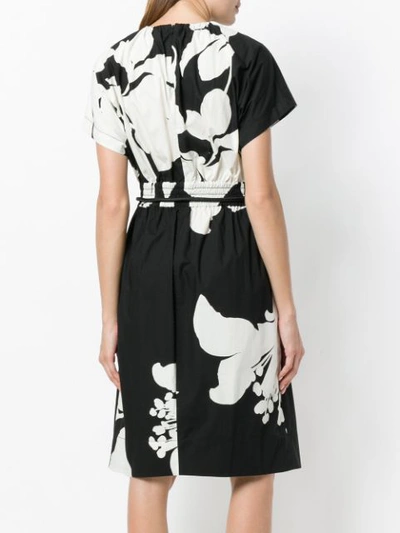 flower print belted dress