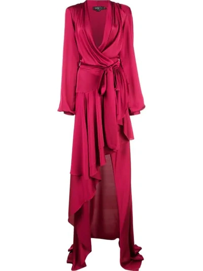 Shop Patbo Hi-low Maxi Wrap Dress In Purple