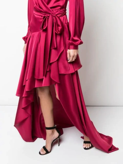 Shop Patbo Hi-low Maxi Wrap Dress In Purple