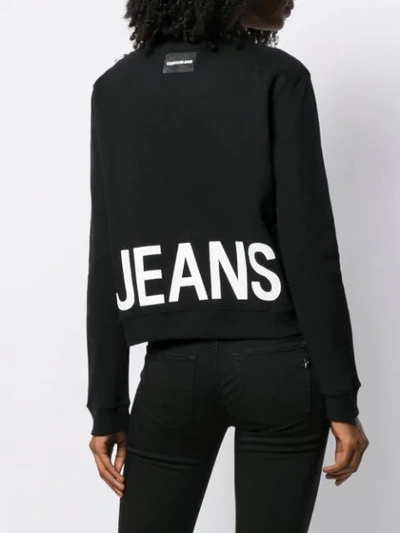 Shop Calvin Klein Jeans Est.1978 Contrasting Logo Print Sweatshirt In Black