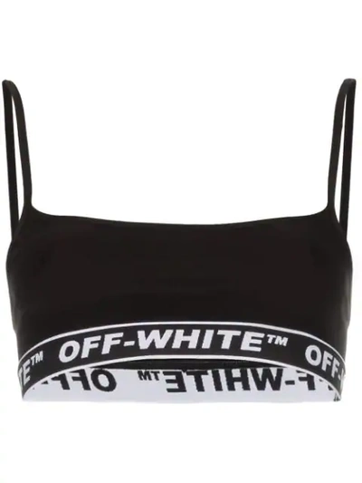 OFF-WHITE LOGO织带弹性胸衣 - 黑色